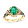 Thumbnail Image 0 of Le Vian Emerald Ring 1/2 ct tw Diamonds 14K Honey Gold