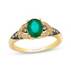 Thumbnail Image 0 of Le Vian Emerald Ring 1/5 ct tw Diamonds 14K Honey Gold