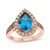 Thumbnail Image 0 of Le Vian Blue Topaz Ring 5/8 ct tw Diamonds 14K Strawberry Gold