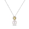 Thumbnail Image 2 of Cultured Pearl & Citrine Bezel Gift Set Sterling Silver
