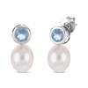 Thumbnail Image 3 of Cultured Pearl & Sky Blue Topaz Bezel Gift Set Sterling Silver