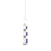 Thumbnail Image 2 of Heart-Shaped Amethyst & White Lab-Created Sapphire Trio Drop Necklace Sterling Silver 18"