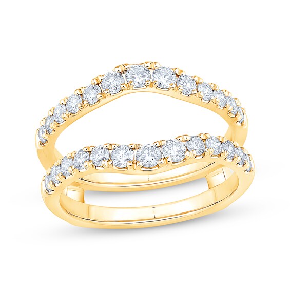 Adore Round-Cut Diamond Curved Enhancer Ring 1 ct tw 14K Yellow Gold