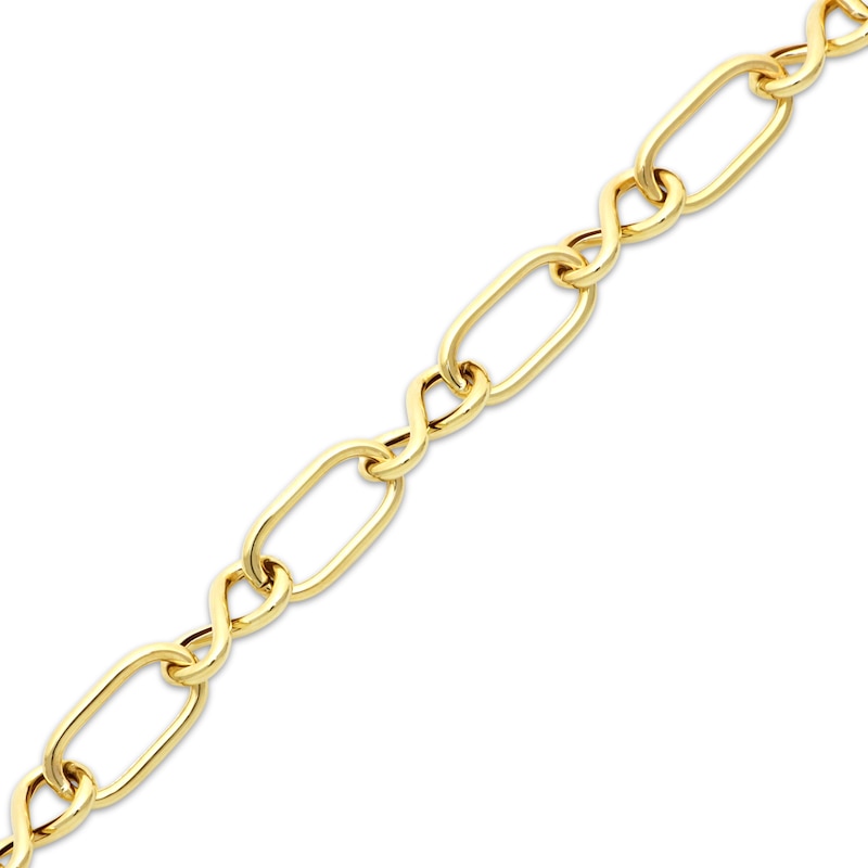 Main Image 2 of Infinity Link Bracelet Hollow 10K Yellow Gold 7.5"
