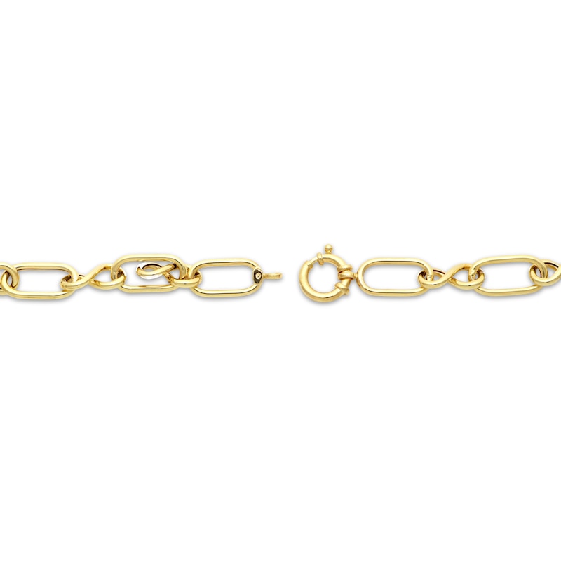 Main Image 3 of Infinity Link Bracelet Hollow 10K Yellow Gold 7.5"