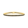 Thumbnail Image 1 of Men's Black Diamond Square Link Tennis Bracelet 3 ct tw 10K Yellow Gold 8.5"