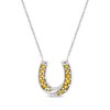 Thumbnail Image 1 of Citrine Horseshoe Necklace Sterling Silver 18"