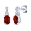 Thumbnail Image 4 of Oval-Cut Garnet & White Lab-Created Sapphire Gift Set Sterling Silver