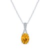 Thumbnail Image 2 of Oval-Cut Citrine & White Lab-Created Sapphire Gift Set Sterling Silver