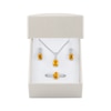 Thumbnail Image 5 of Oval-Cut Citrine & White Lab-Created Sapphire Gift Set Sterling Silver