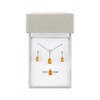Thumbnail Image 5 of Pear-Shaped Citrine & White Lab-Created Sapphire Gift Set Sterling Silver - Size 7