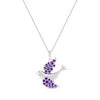 Thumbnail Image 1 of Amethyst Dove Necklace Sterling Silver 18"