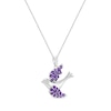 Thumbnail Image 2 of Amethyst Dove Necklace Sterling Silver 18"