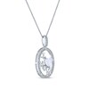 Thumbnail Image 2 of Heart-Shaped Lab-Created Opal & Diamond Accent "I Heart Mom" Oval Necklace Sterling Silver 18"