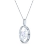Thumbnail Image 3 of Heart-Shaped Lab-Created Opal & Diamond Accent "I Heart Mom" Oval Necklace Sterling Silver 18"