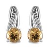 Thumbnail Image 0 of Citrine & White Lab-Created Sapphire Earrings Sterling Silver