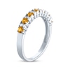 Thumbnail Image 1 of Citrine & White Lab-Created Sapphire Stackable Ring Sterling Silver