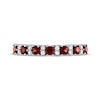 Thumbnail Image 3 of Garnet & White Lab-Created Sapphire Stackable Ring Sterling Silver