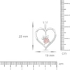 Thumbnail Image 3 of Heart-Shaped Lab-Created Opal & White Lab-Created Sapphire Paw Print Necklace Sterling Silver 18"