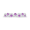 Thumbnail Image 4 of Amethyst & Diamond Wavy Ring 1/8 ct tw Sterling Silver