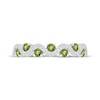 Thumbnail Image 4 of Peridot & Diamond Wavy Ring 1/8 ct tw Sterling Silver