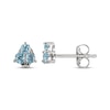Thumbnail Image 3 of Swiss Blue Topaz Trio Stud Earrings Sterling Silver