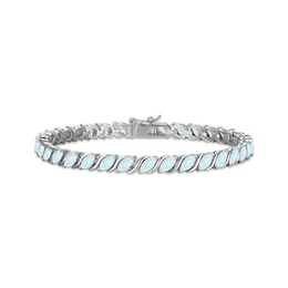Marquise-Cut Lab-Created Opal S-Link Bracelet 7.25"