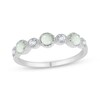 Thumbnail Image 1 of Lab-Created Opal & White Lab-Created Sapphire Ring Sterling Silver