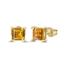 Thumbnail Image 1 of Square-Cut Citrine Solitaire Stud Earrings 10K Yellow Gold