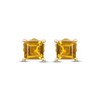 Thumbnail Image 2 of Square-Cut Citrine Solitaire Stud Earrings 10K Yellow Gold