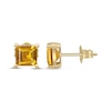 Thumbnail Image 3 of Square-Cut Citrine Solitaire Stud Earrings 10K Yellow Gold