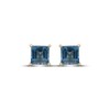 Thumbnail Image 2 of Square-Cut London Blue Topaz Solitaire Stud Earrings 10K Yellow Gold