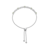 Thumbnail Image 2 of Peridot & White Lab-Created Sapphire Infinity Bolo Bracelet Sterling Silver