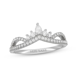 Neil Lane Pear-Shaped Diamond Anniversary Ring 3/8 ct tw 14K White Gold