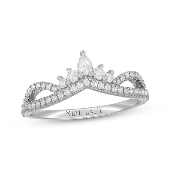 Neil Lane Pear-Shaped Diamond Anniversary Ring 3/8 ct tw 14K White Gold