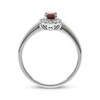 Thumbnail Image 2 of Oval-Cut Natural Ruby & Diamond Ring 1/10 ct tw 10K White Gold