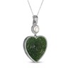 Thumbnail Image 1 of Heart-Shaped Nephrite Jade, Cultured Pearl & White Topaz Necklace Sterling Silver 18"