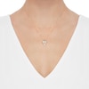 Thumbnail Image 2 of Angel Wings Heart Necklace 14K Yellow Gold 18"