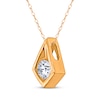 Thumbnail Image 2 of Round-Cut Diamond Solitaire Kite Frame Necklace 1/3 ct tw 14K Yellow Gold (I/I3) 18"