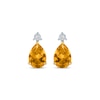 Thumbnail Image 2 of Pear-Shaped Citrine & Diamond Accent Earrings 10K Yellow Gold