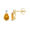 Thumbnail Image 3 of Pear-Shaped Citrine & Diamond Accent Earrings 10K Yellow Gold