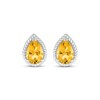 Thumbnail Image 2 of Pear-Shaped Citrine Rope Frame Stud Earrings Sterling Silver