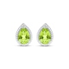 Thumbnail Image 2 of Pear-Shaped Peridot Rope Frame Stud Earrings Sterling Silver