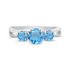 Thumbnail Image 2 of Swiss Blue Topaz Three-Stone Ring Sterling Silver