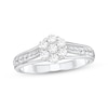 Thumbnail Image 1 of Adore Diamond Flower Engagement Ring 1/2 ct tw 10K White Gold