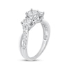 Thumbnail Image 2 of Adore Round-Cut Diamond Three-Stone Engagement Ring 1/2 ct tw Sterling Silver