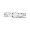 Thumbnail Image 3 of Adore Round-Cut Diamond Three-Stone Engagement Ring 1/2 ct tw Sterling Silver