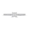Thumbnail Image 3 of Adore Princess-Cut Quad Diamond Engagement Ring 1/4 ct tw 10K White Gold