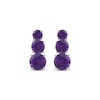 Thumbnail Image 2 of Amethyst Graduated Three-Stone Earrings Sterling Silver