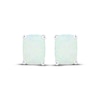 Thumbnail Image 2 of Emerald-Cut Lab-Created Opal Solitaire Stud Earrings Sterling Silver